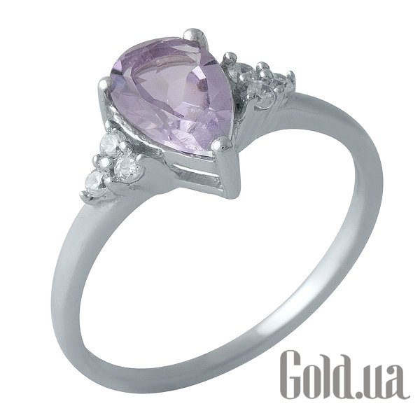 

Женские кольца Fresh Jewelry, Женское серебряное кольцо с аметистом и куб. циркониями, 17.5