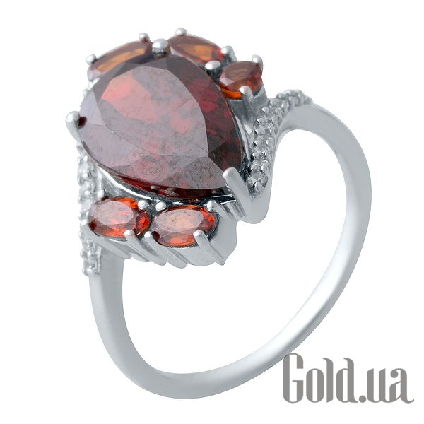 

Женские кольца Fresh Jewelry, Женское серебряное кольцо с гранатами и куб. циркониями, 18.5