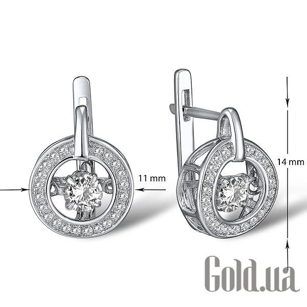 Сережки Lurie Jewelry Срібні сережки з куб.цірконіямі