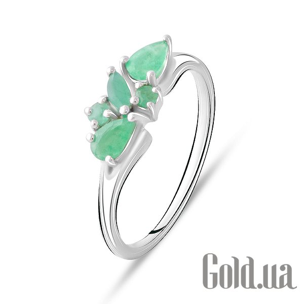

Женские кольца Fresh Jewelry, Женское серебряное кольцо с изумрудами, 18.5