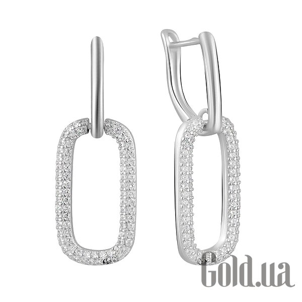 

Серьги с подвесками Fresh Jewelry, Серебряные серьги с куб. циркониями