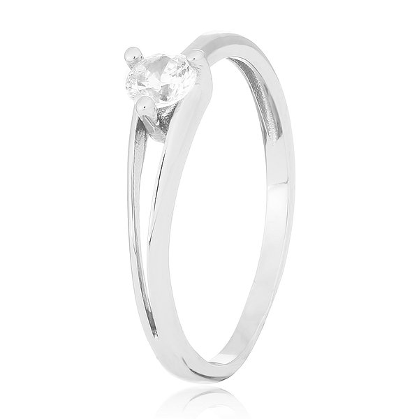 Срібна каблучка з куб. цирконіями