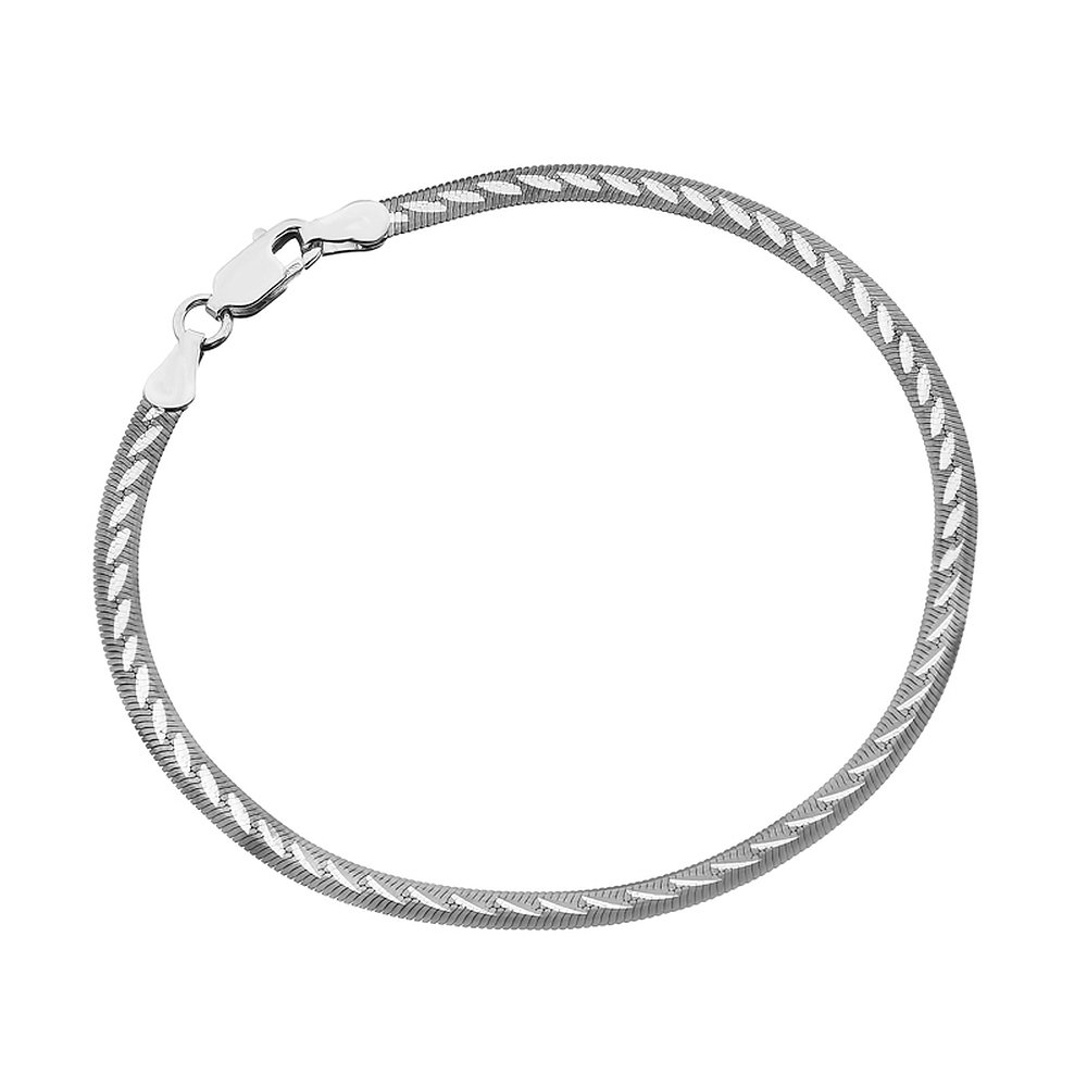 Серебряный браслет с чернением длиной 17 см Silvex925