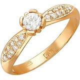 Золотое кольцо с бриллиантами, 1605054