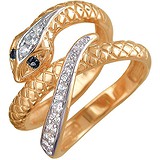 Женское золотое кольцо с куб. циркониями, 1623230