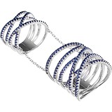 Женское серебряное кольцо с куб. циркониями, 1670334