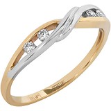 Женское золотое кольцо с бриллиантами, 1673150
