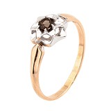 Женское золотое кольцо с дымчатым кварцем, 1737662