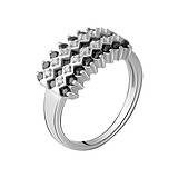 Заказать Женское серебряное кольцо с куб. циркониями и сапфирами (2065425) стоимость 4959 грн., в интернет-магазине Gold.ua