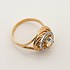 Женское золотое кольцо с кварцем и куб. циркониями - фото 3
