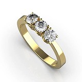 Золотое обручальное кольцо с бриллиантами, 1768894