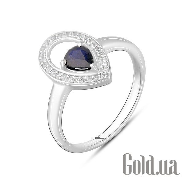 

Женские кольца Fresh Jewelry, Женское серебряное кольцо с куб. циркониями и сапфиром, 19