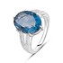 Женское серебряное кольцо с флюоритом и топазами - фото 1