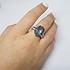 Женское серебряное кольцо с флюоритом и топазами - фото 2