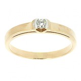 Золотое кольцо с бриллиантом, 1776318