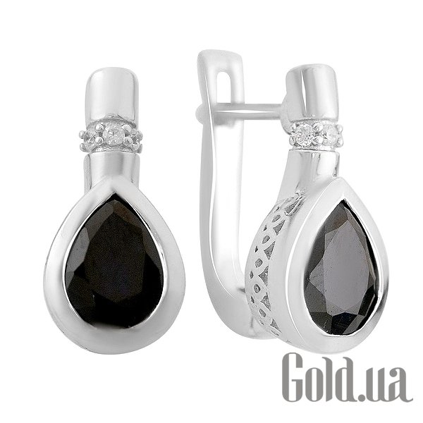 

Серьги Fresh Jewelry, Серебряные серьги с куб. циркониями и сапфирами