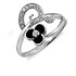 Женское золотое кольцо с бриллиантами и эмалью - фото 1