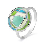 Женское серебряное кольцо с эмалью, 1515711
