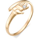 Женское золотое кольцо с бриллиантом, 1602751