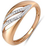 Женское золотое кольцо с бриллиантами, 1603007