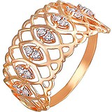 Женское золотое кольцо с куб. циркониями, 1604543