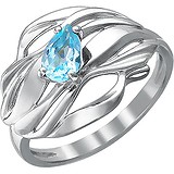 Женское серебряное кольцо с топазом, 1610943