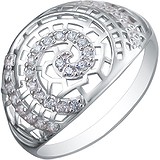 Женское серебряное кольцо с куб. циркониями, 1614015