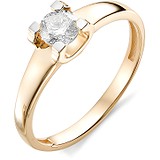 Золотое кольцо с бриллиантом, 1630143