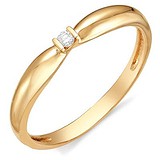 Золотое кольцо с бриллиантом, 1659071