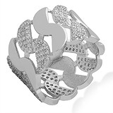 Женское серебряное кольцо с куб. циркониями, 1665471