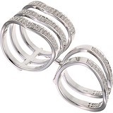 Женское серебряное кольцо с куб. циркониями, 1670335