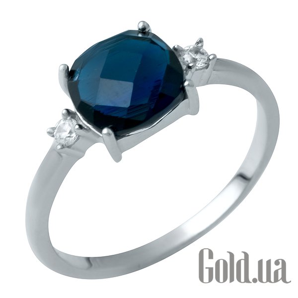 

Женские кольца Fresh Jewelry, Женское серебряное кольцо с синт. сапфиром и куб. циркониями, 17