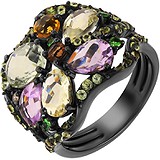 Женское золотое кольцо с куб. циркониями и бриллиантом, 1691583