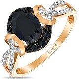 Женское золотое кольцо с бриллиантами и сапфирами, 1703871