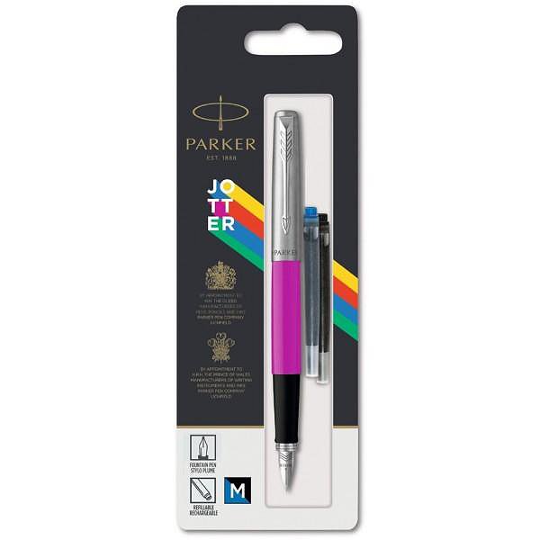 Parker Перьевая ручка Jotter 17 Plastic Pink CT FP M блистер 15 516