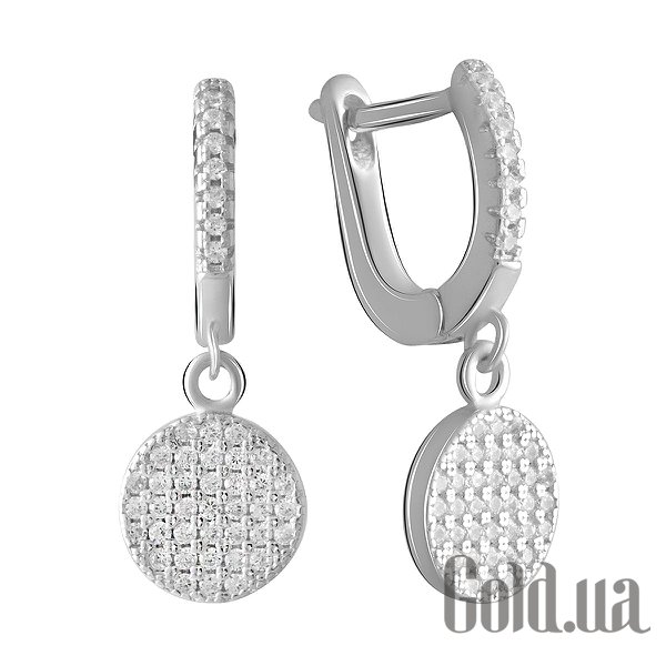 

Серьги с подвесками Fresh Jewelry, Серебряные серьги с куб. циркониями