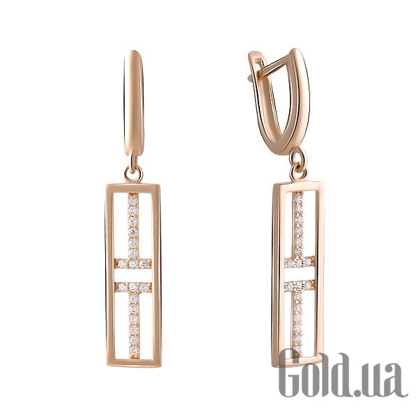 

Серьги с подвесками Fresh Jewelry, Золотые серьги с куб. циркониями