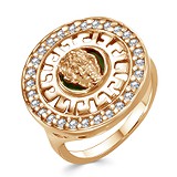Золотое кольцо с куб. циркониями (3100004845946), фото