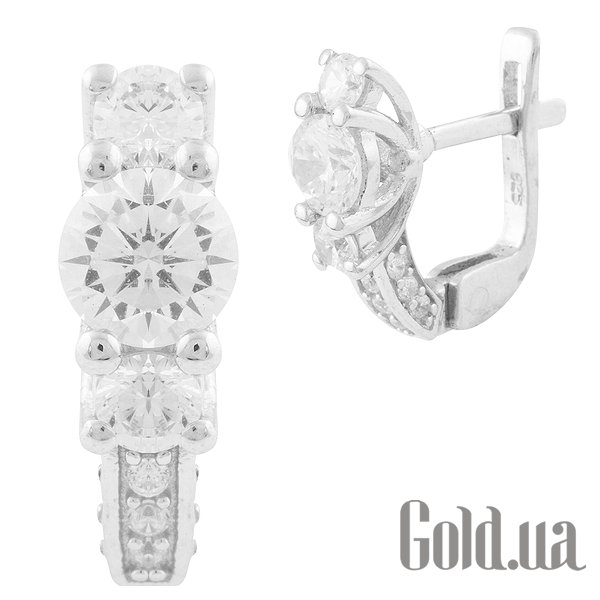 

Серьги Fresh Jewelry, Серебряные серьги с куб. циркониями
