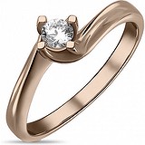 Золотое кольцо с бриллиантом, 1554112