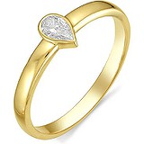 Золотое кольцо с бриллиантом, 1555136