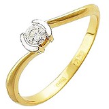 Золотое кольцо с бриллиантом, 1605312
