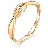 Женское золотое кольцо с бриллиантом, 1630144