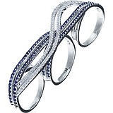 Женское серебряное кольцо с куб. циркониями, 1670336