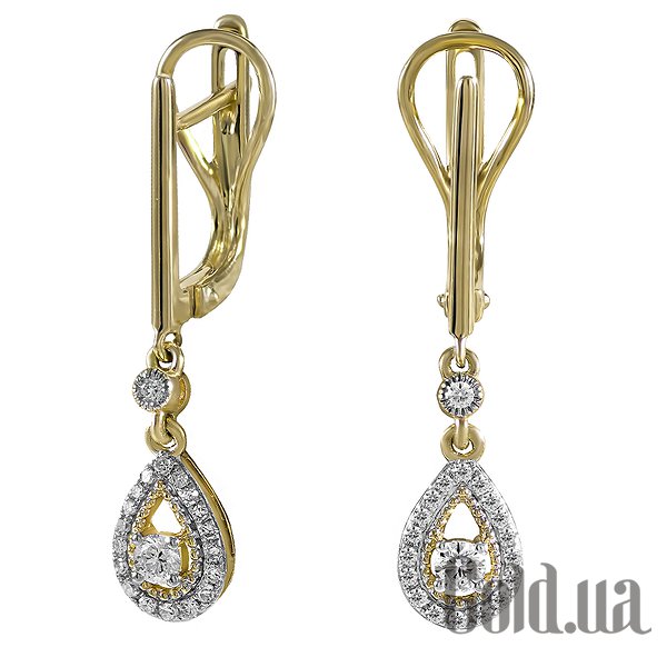 

Серьги с подвесками Lurie Jewelry, Золотые серьги с бриллиантами