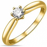 Золотое кольцо с бриллиантом, 1685440