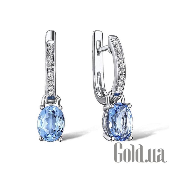 

Серьги Lurie Jewelry, Серебряные серьги с куб.циркониями и хрусталем
