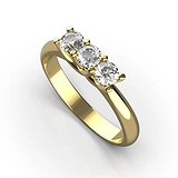 Золотое обручальное кольцо с бриллиантами, 1768896
