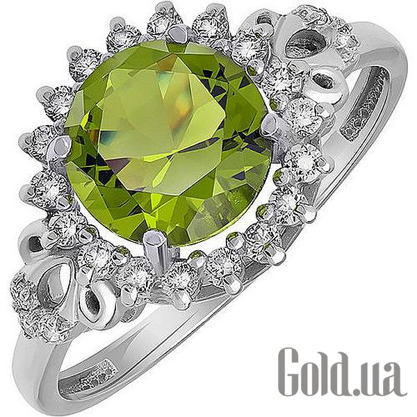 Купить Женское серебряное кольцо с алпанитом и куб. циркониями