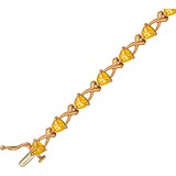 Женский золотой браслет с цитринами, 1553857